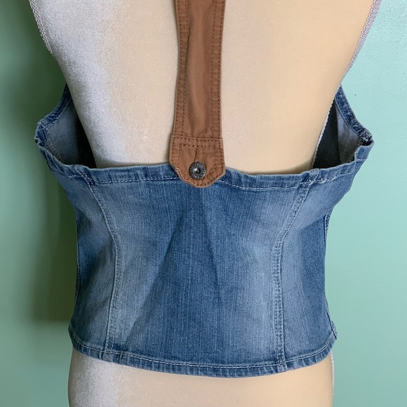 Harley Davidson Denim halter top size L - Picture 4 of 4